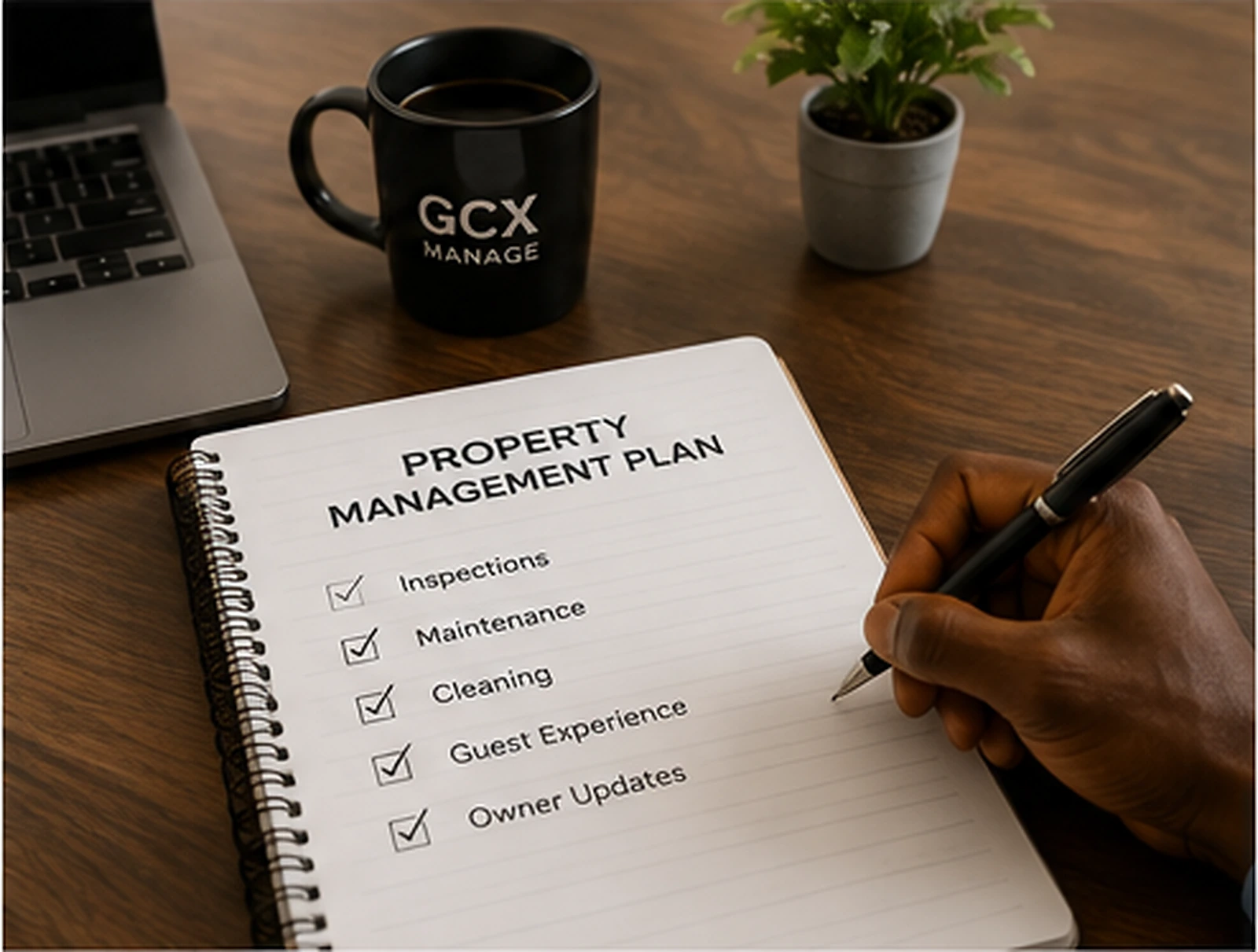 Property professionals reviewing plans